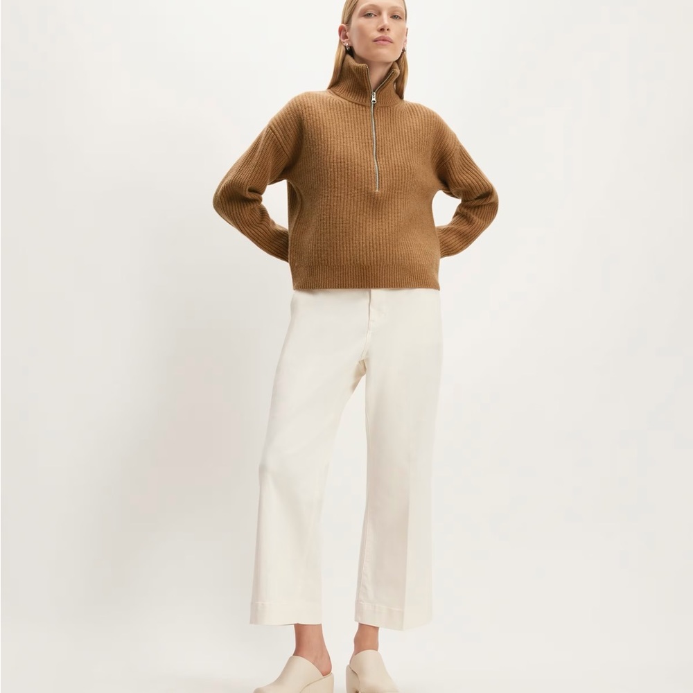 Everlane The Felted Merino Half-Zip Sweater